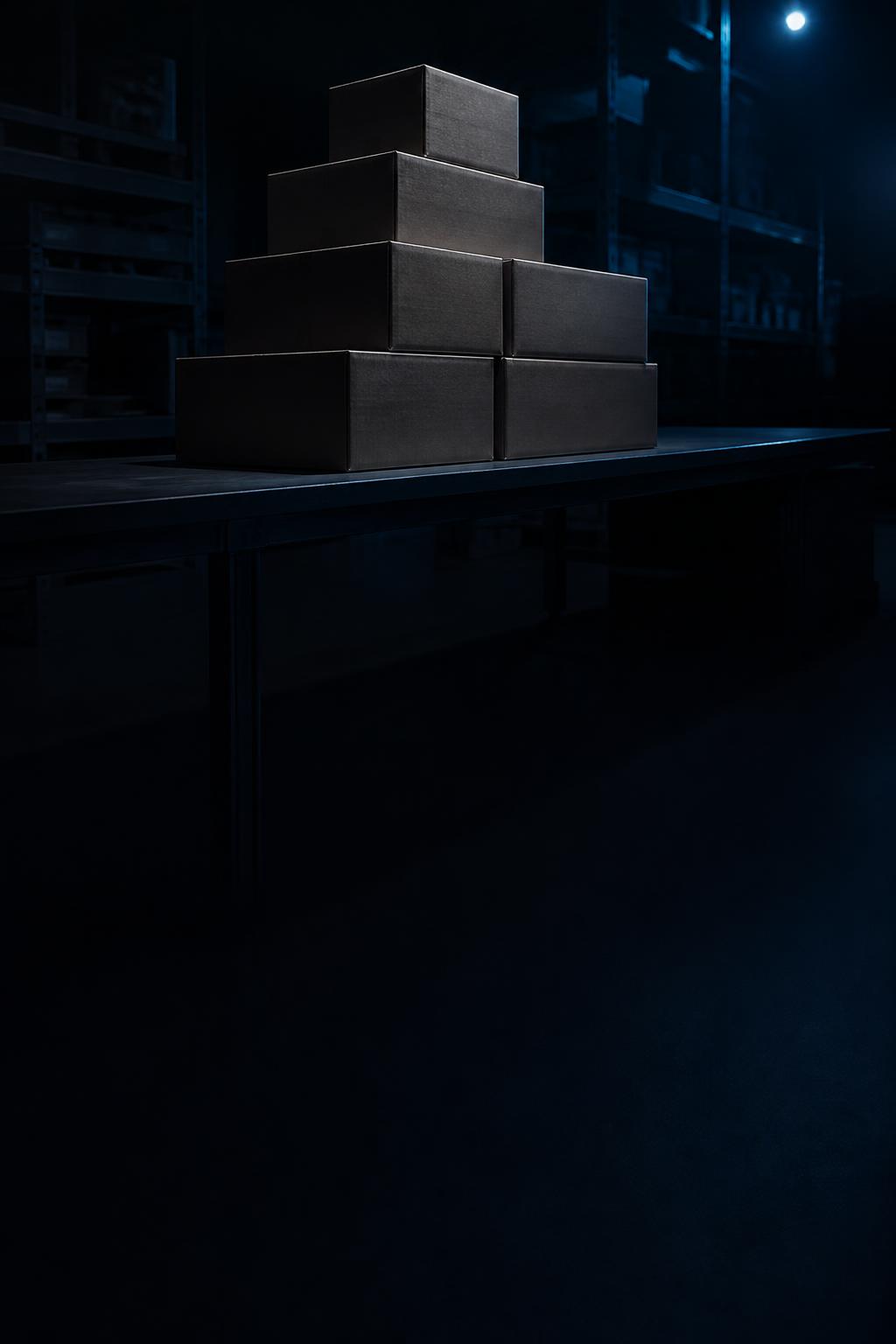 Stacked parcels on a fulfilment bench