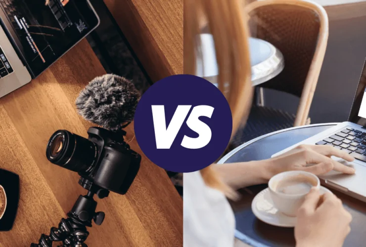 Vlogging vs Blogging Thumbnail