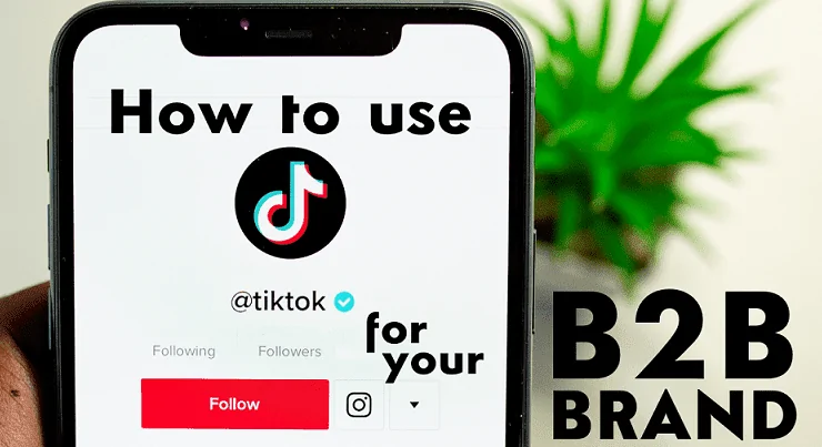 How to use TikTok for B2B brands in 2022 1 Cellphone with text introducing the topic