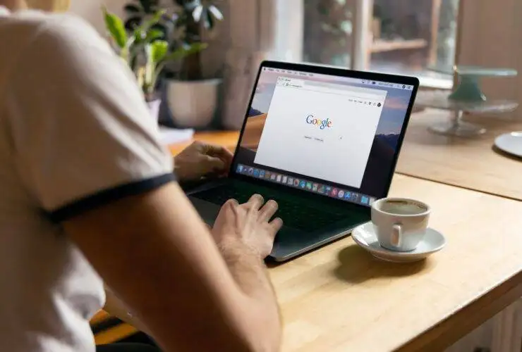person using google