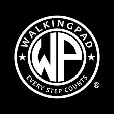 a white circle with letters in it, Walking Pad Logo