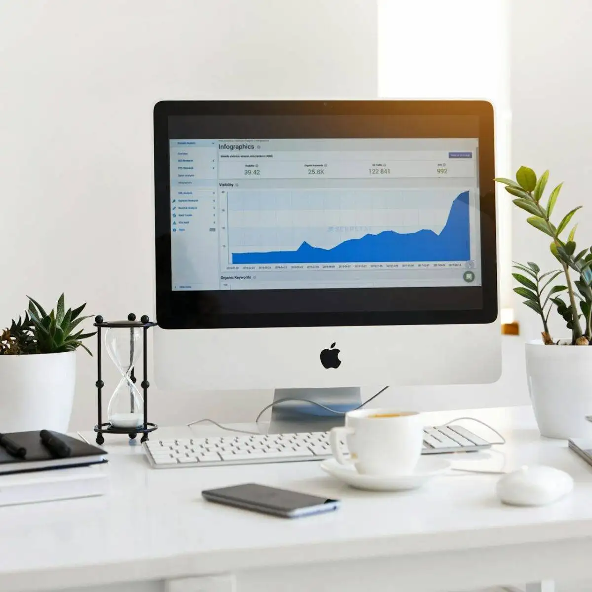 The Ultimate Guide to Choosing the Right Ecommerce SEO Agency for Your Business 2 a computer on a desk looking at an ecommerce SEO agency