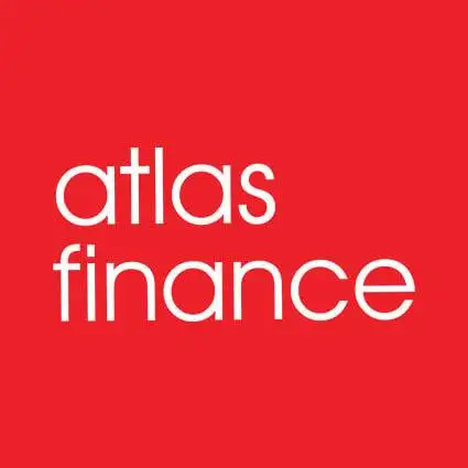 Atlas Finance Logo, a red square with white text