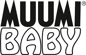 a black and white logo for Muumi baby