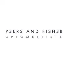 a white background with black text, Peers and Fisher Logo