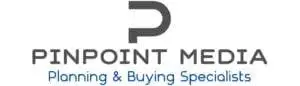 Pinpoint media logo Pinpoint Media logo with text on it