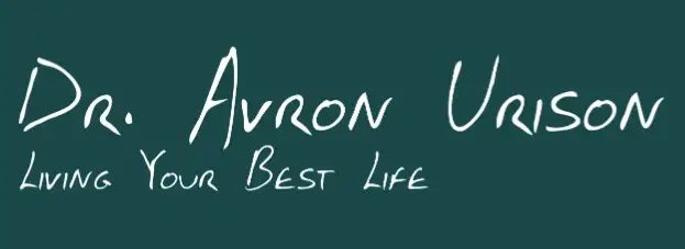 Avron Urison Logo, green background and white text