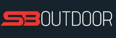SBOutdoor Logo, a white text with red dots
