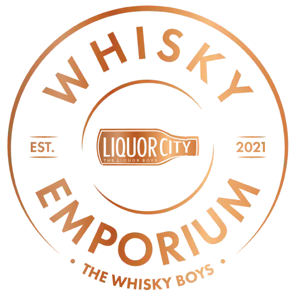 a logo for a liquor store, Whiskey Emporium
